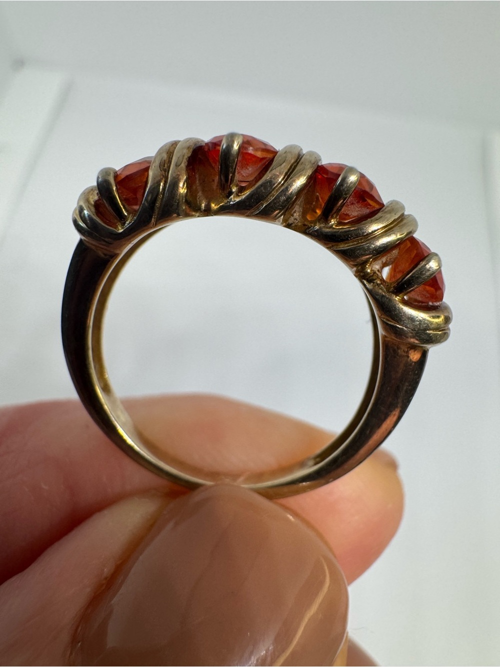 925 Sterling Silver Gold Plated Ring Size 6 | Elegant Minimalist Ring 3.5g - Picture 16 of 16